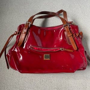 Dooney and Bourke red patent leather purse